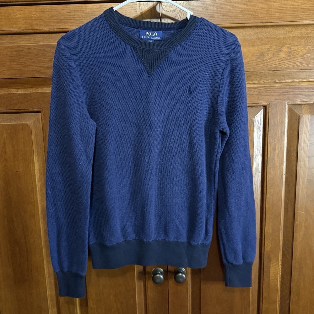 Polo Ralph Lauren‎ Boys Navy Blue Pullover Sweater Size L 14-16